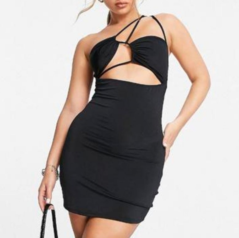 Asos First Distraction The Label Strap Detail Mini Dress